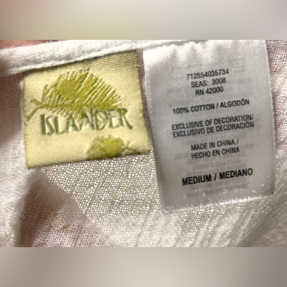 ISLANDER SZ. M 100% COTTON TUNIC - Picture 3 of 3